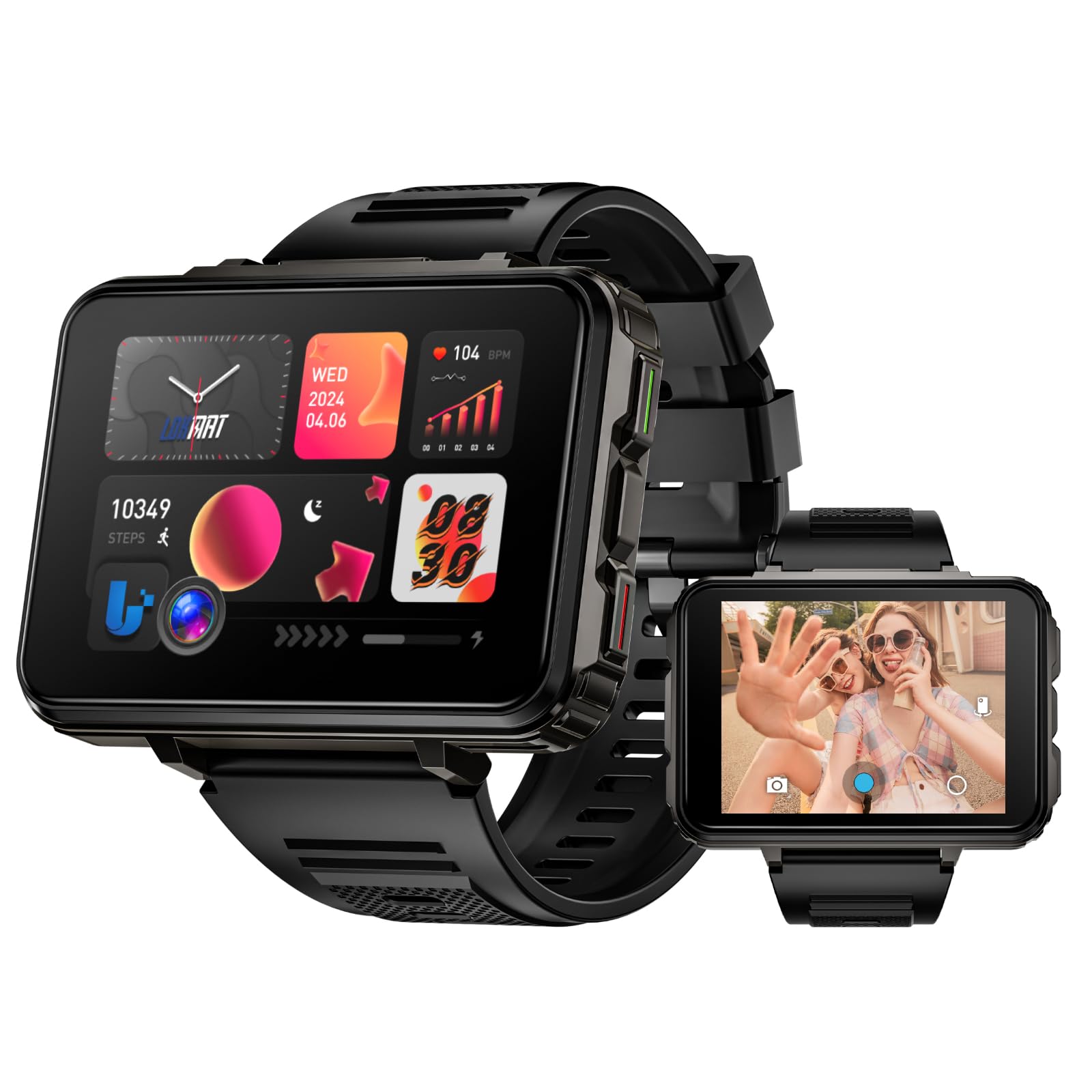Amazon.com: LOKMAT 4G SIM Card Smart Watch, 6GB+128GB Android